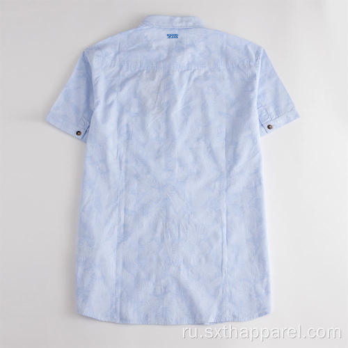 Антистатическая мужская рубашка с короткими рукавами и принтом